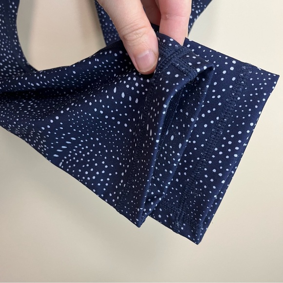Zella Studio Crop Lite Legging Navy Blue White Dots - Picture 4 of 14